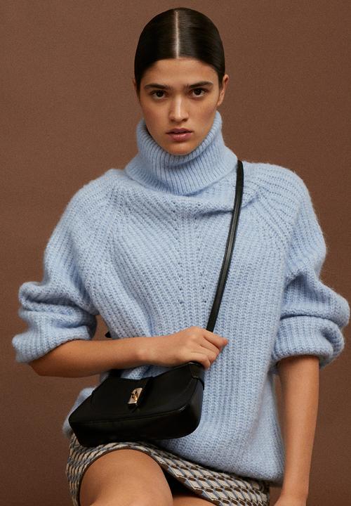 MANGO - Buckle cross-body bag - black