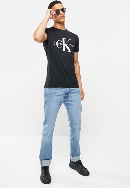 Calvin Klein - Iconic monogram short sleeve slim tee - black
