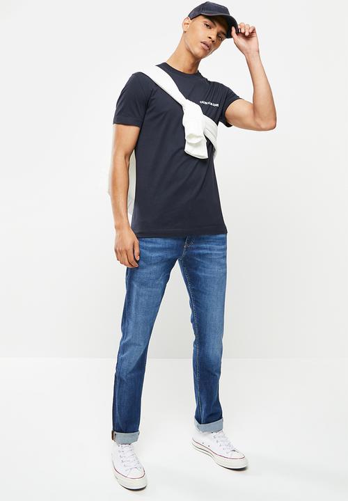 Calvin Klein - Chest institutional slim short sleeve tee - navy