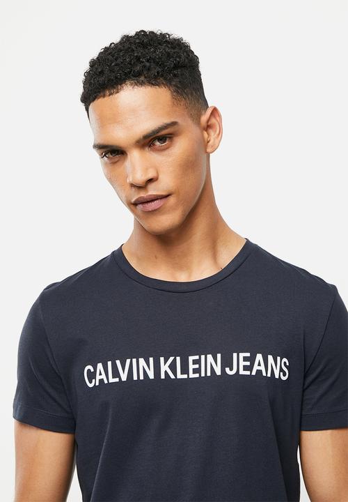 Calvin Klein - Core institutional logo slim tee - navy