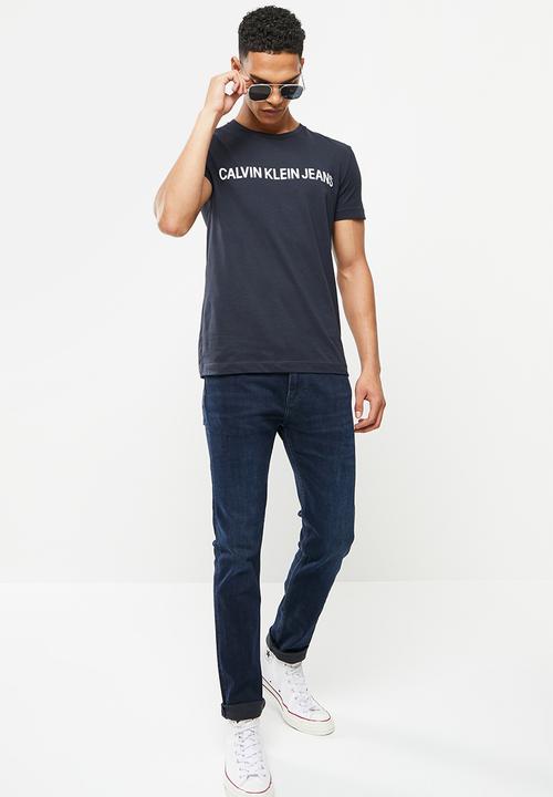 Calvin Klein - Core institutional logo slim tee - navy