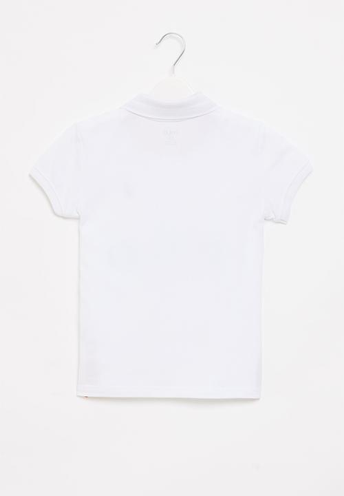 POLO - Boys justin printed short sleeve golfer - white