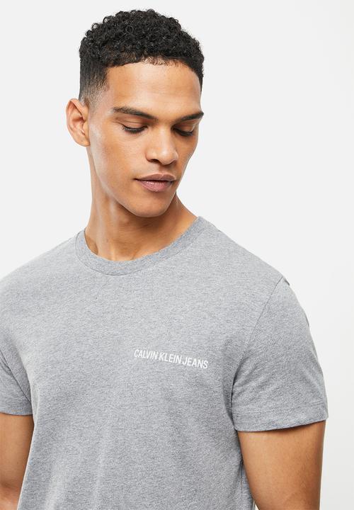 Calvin Klein - Chest institutional slim short sleeve tee - grey