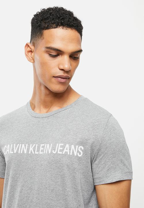 Calvin Klein - Core institutional logo slim tee - grey