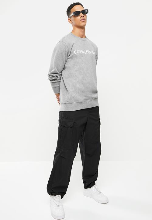 Calvin Klein - Core institutional logo sweatshirt - grey