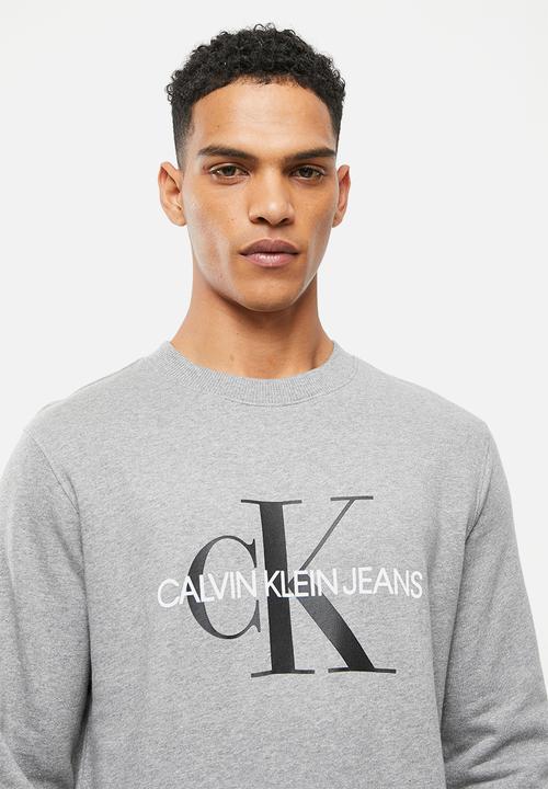 Calvin Klein - Iconic monogram crew neck - grey