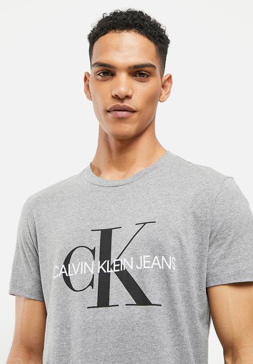Calvin Klein - Iconic monogram short sleeve slim tee - grey