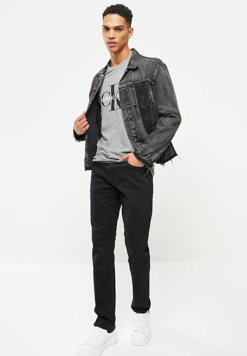 Calvin Klein - Iconic monogram short sleeve slim tee - grey
