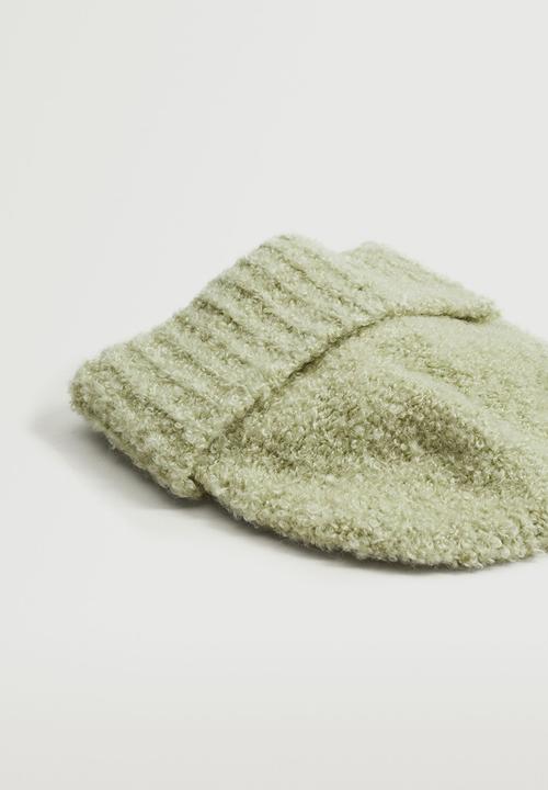 MANGO - Texture hat - aqua green