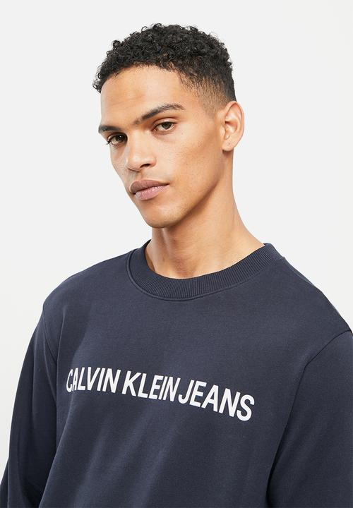 Calvin Klein - Core institutional logo sweatshirt - night sky