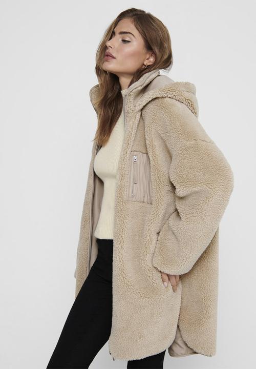 ONLY - Sascha sherpa jacket - cuban sand