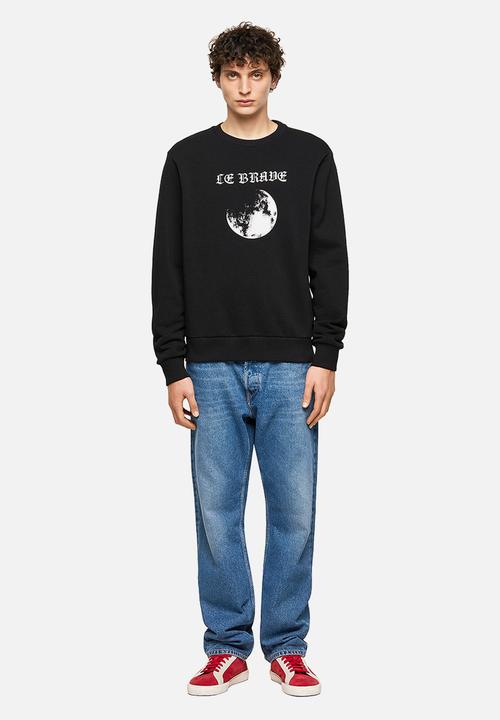 Diesel  - S-girk-b4 printed sweater - black