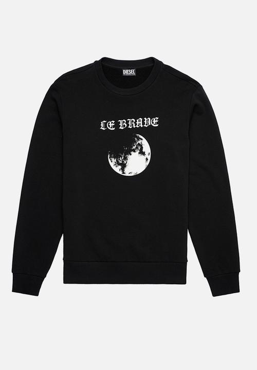 Diesel  - S-girk-b4 printed sweater - black
