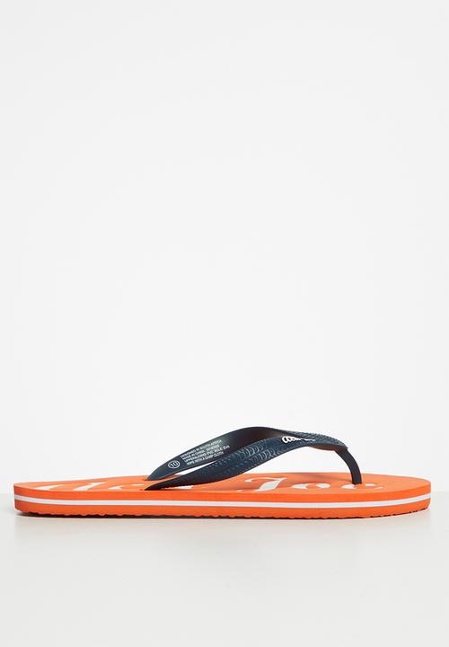 Aca Joe - Mens slops - navy & burnt orange