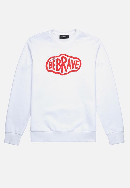 Diesel  - S-girk-k20 chest print sweater - white