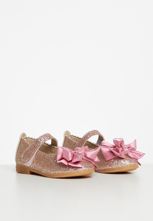 Pop Candy - Girls glitter pump - silver/pink