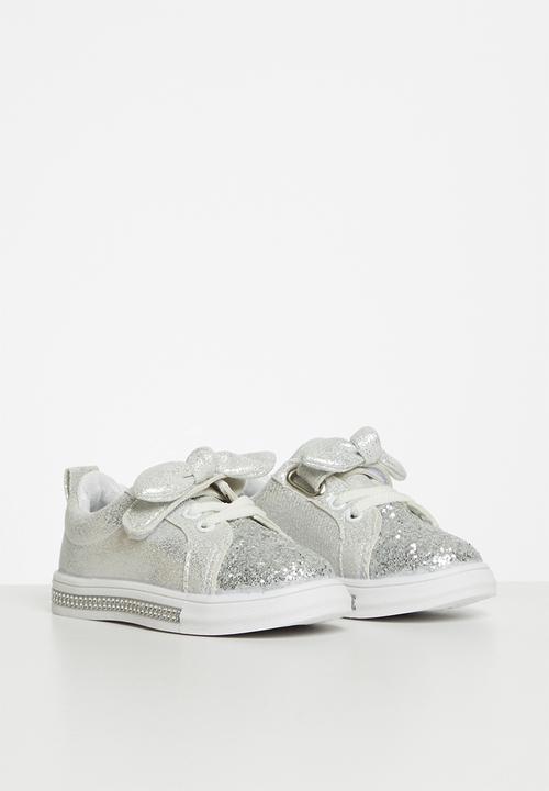 Pop Candy - Girls glitter sneaker - silver