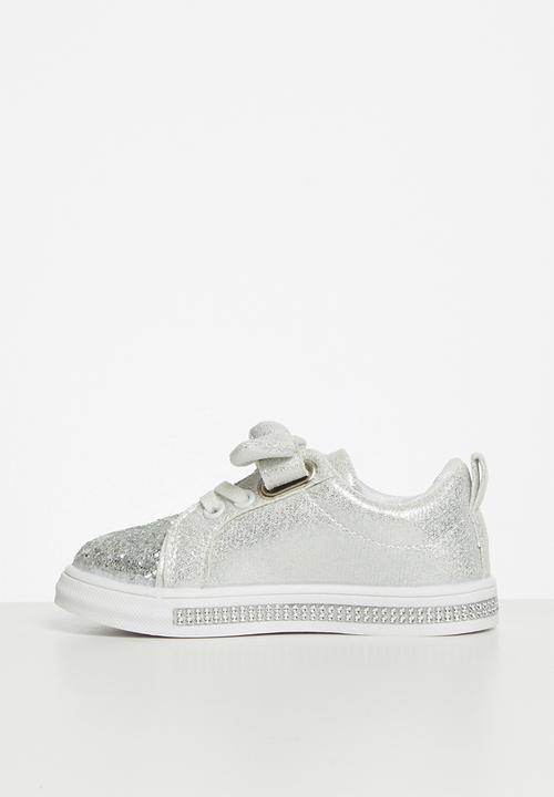 Pop Candy - Girls glitter sneaker - silver