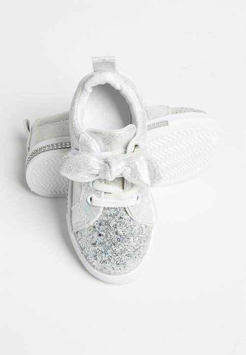 Pop Candy - Girls glitter sneaker - silver