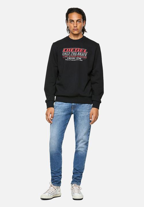Diesel  - S-girk-k21 printed sweater - black