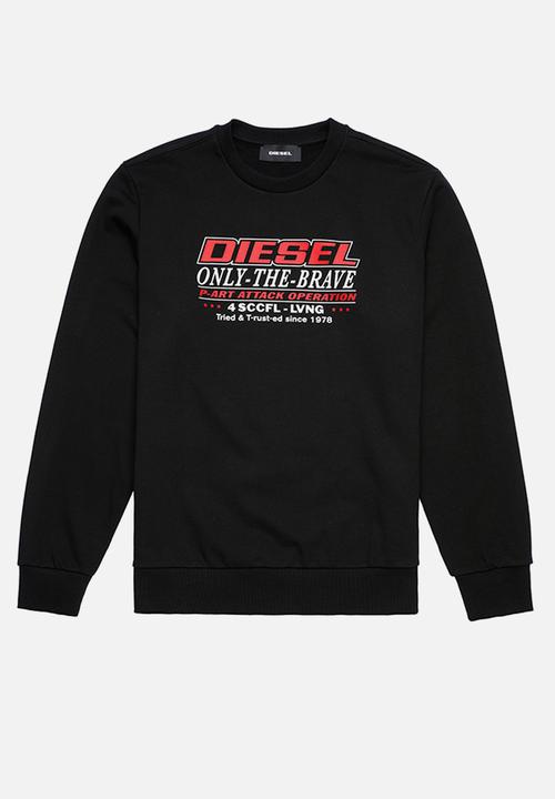 Diesel  - S-girk-k21 printed sweater - black