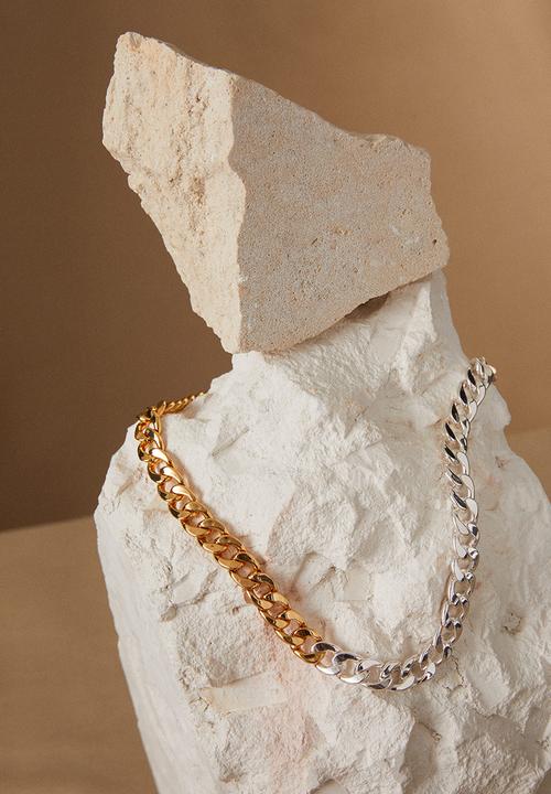 MANGO - Mixed link collar - gold
