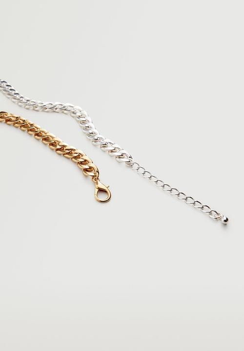 MANGO - Mixed link collar - gold