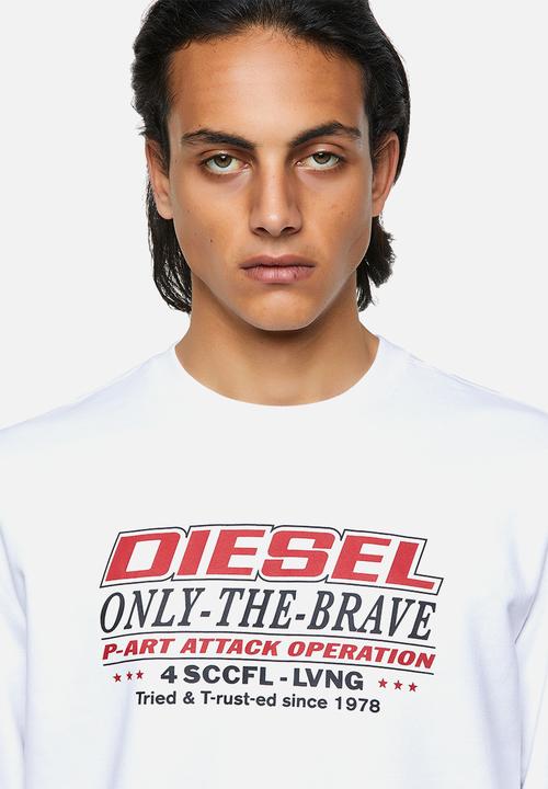 Diesel  - S-girk-k21 printed sweater - white