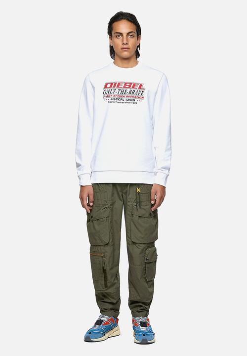 Diesel  - S-girk-k21 printed sweater - white