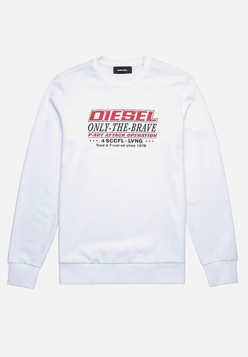 Diesel  - S-girk-k21 printed sweater - white