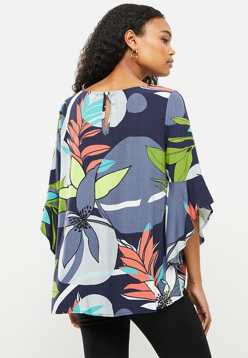 Stella Morgan - Printed batwing top - multi 