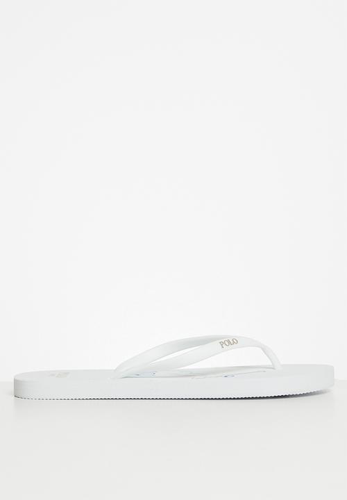 POLO - Gabriella multi pony flip flop - white