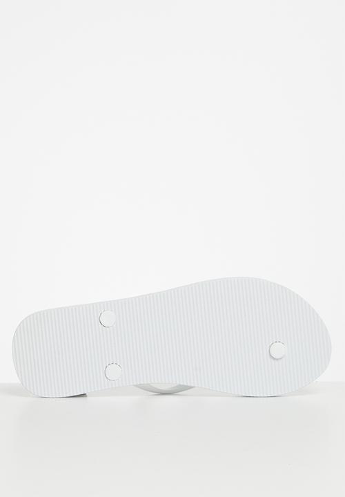 POLO - Gabriella multi pony flip flop - white