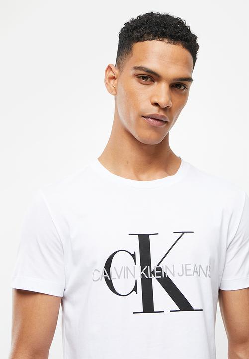 Calvin Klein - Iconic monogram ss slim tee -  white