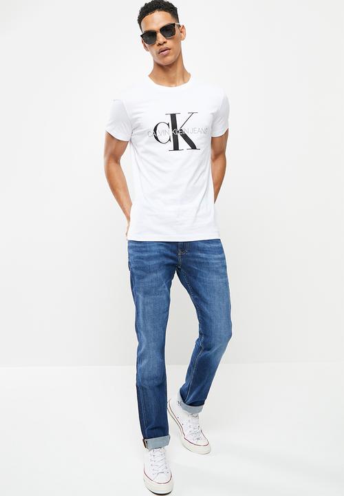 Calvin Klein - Iconic monogram ss slim tee -  white