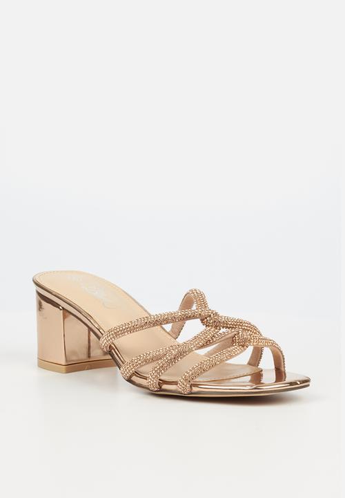 Miss Black - Grammy1 mule heel - rose gold