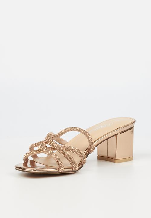 Miss Black - Grammy1 mule heel - rose gold