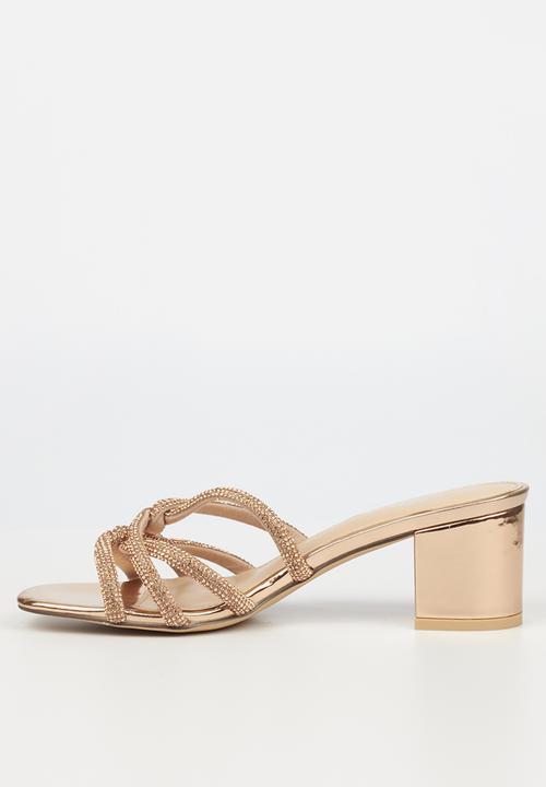 Miss Black - Grammy1 mule heel - rose gold