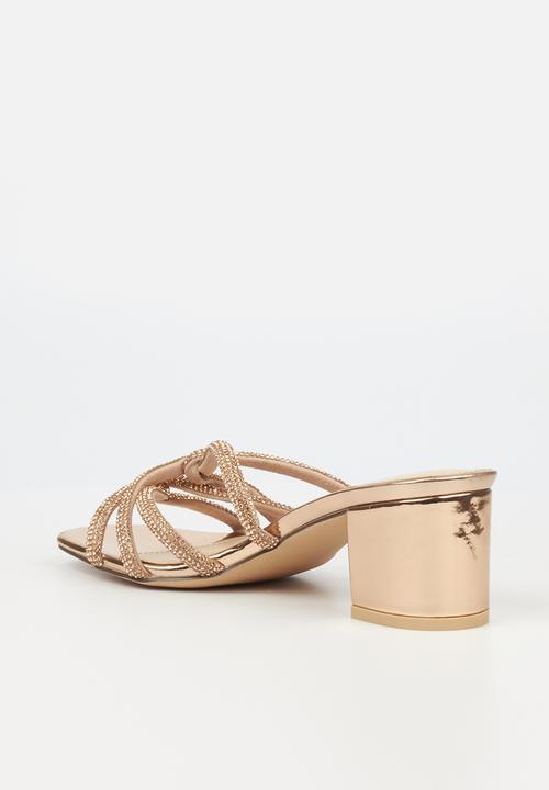 Miss Black - Grammy1 mule heel - rose gold