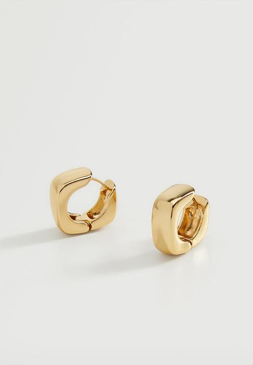 MANGO - Square earrings - gold