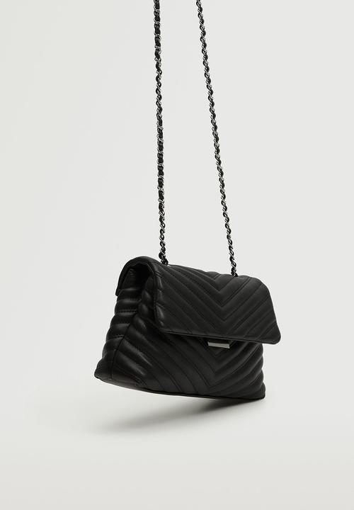 MANGO - Quilted chain bag - black