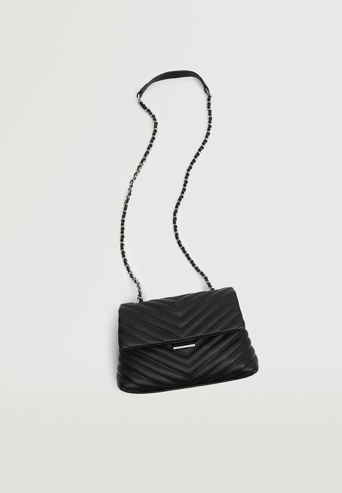 MANGO - Quilted chain bag - black