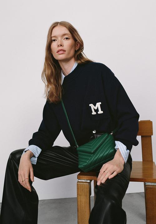 MANGO - Quilted cross-body bag - green