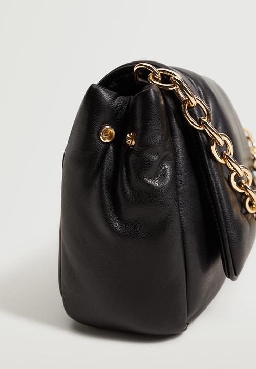 MANGO - Quilted chain bag - black