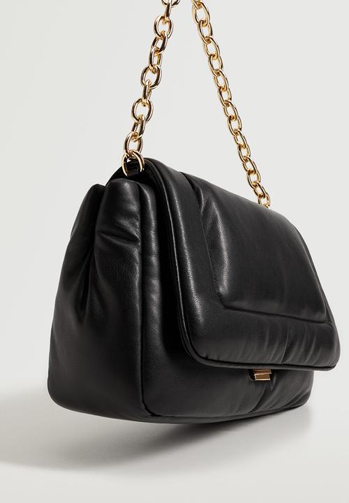 MANGO - Quilted chain bag - black