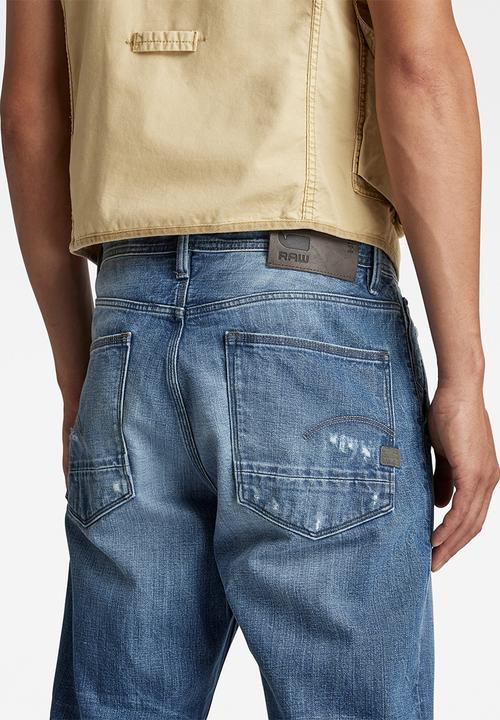 G-STAR - Grip 3d relaxed tapered - faded hague blue destroyed