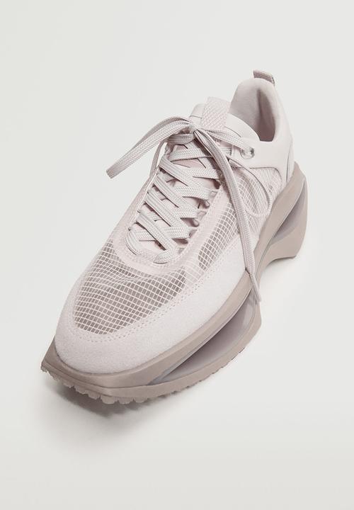 MANGO - Iconic leather sneaker - light / pastel pink