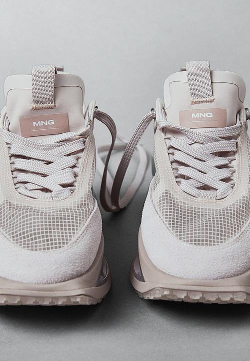 MANGO - Iconic leather sneaker - light / pastel pink