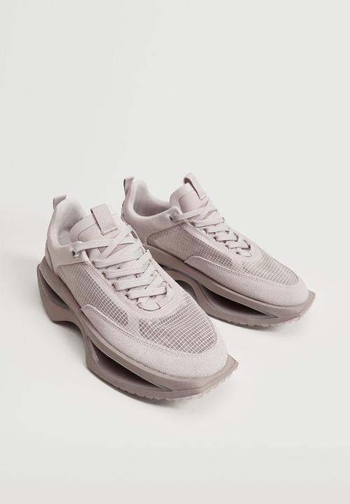 MANGO - Iconic leather sneaker - light / pastel pink
