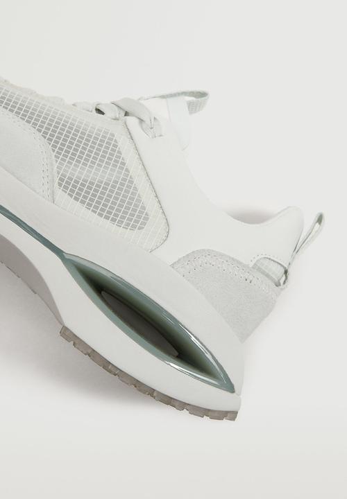 MANGO - Iconic leather sneaker - turquoise / aqua